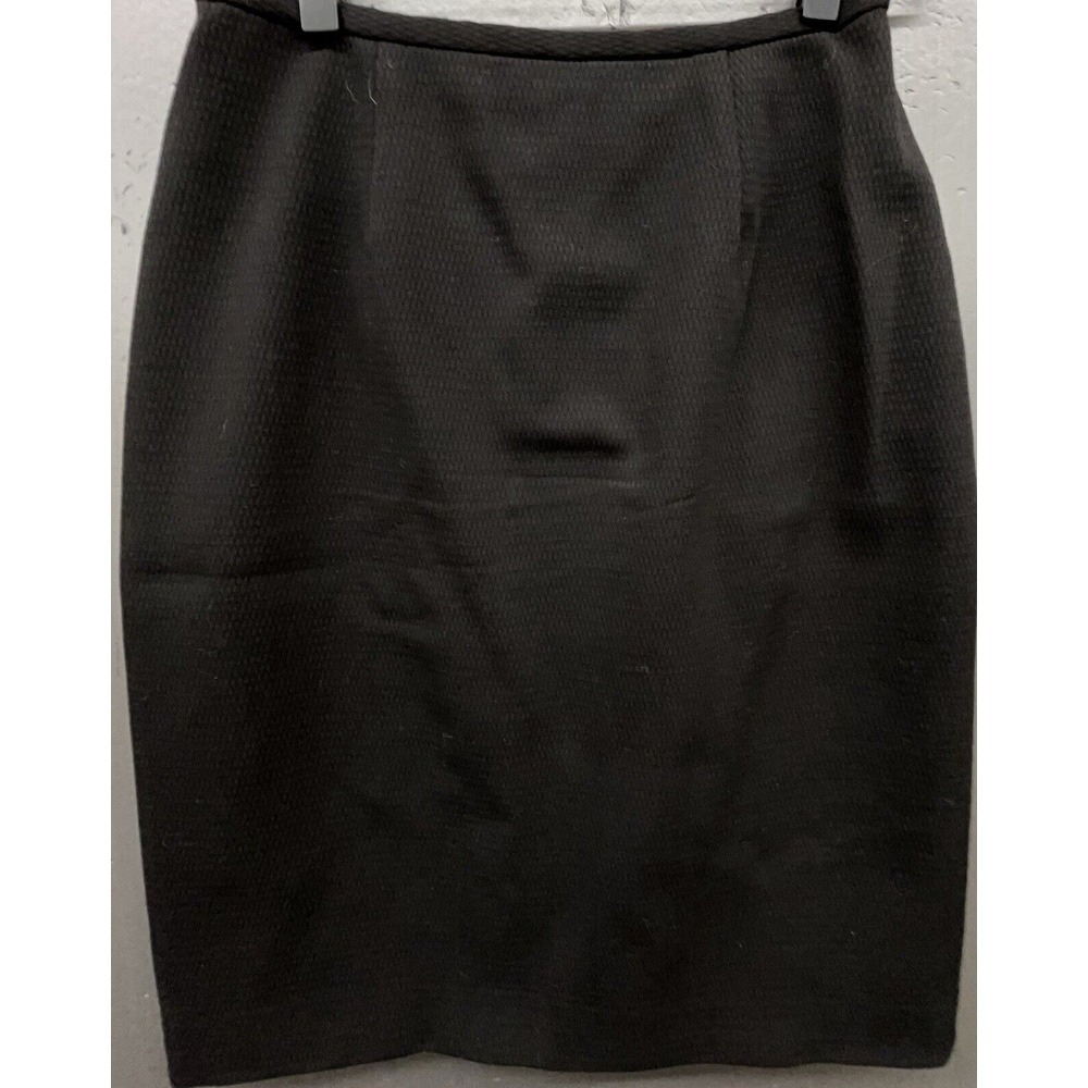 Talbots Skirt 4 Black Wool Textured Pencil Lined Classic Career‎ Office Work